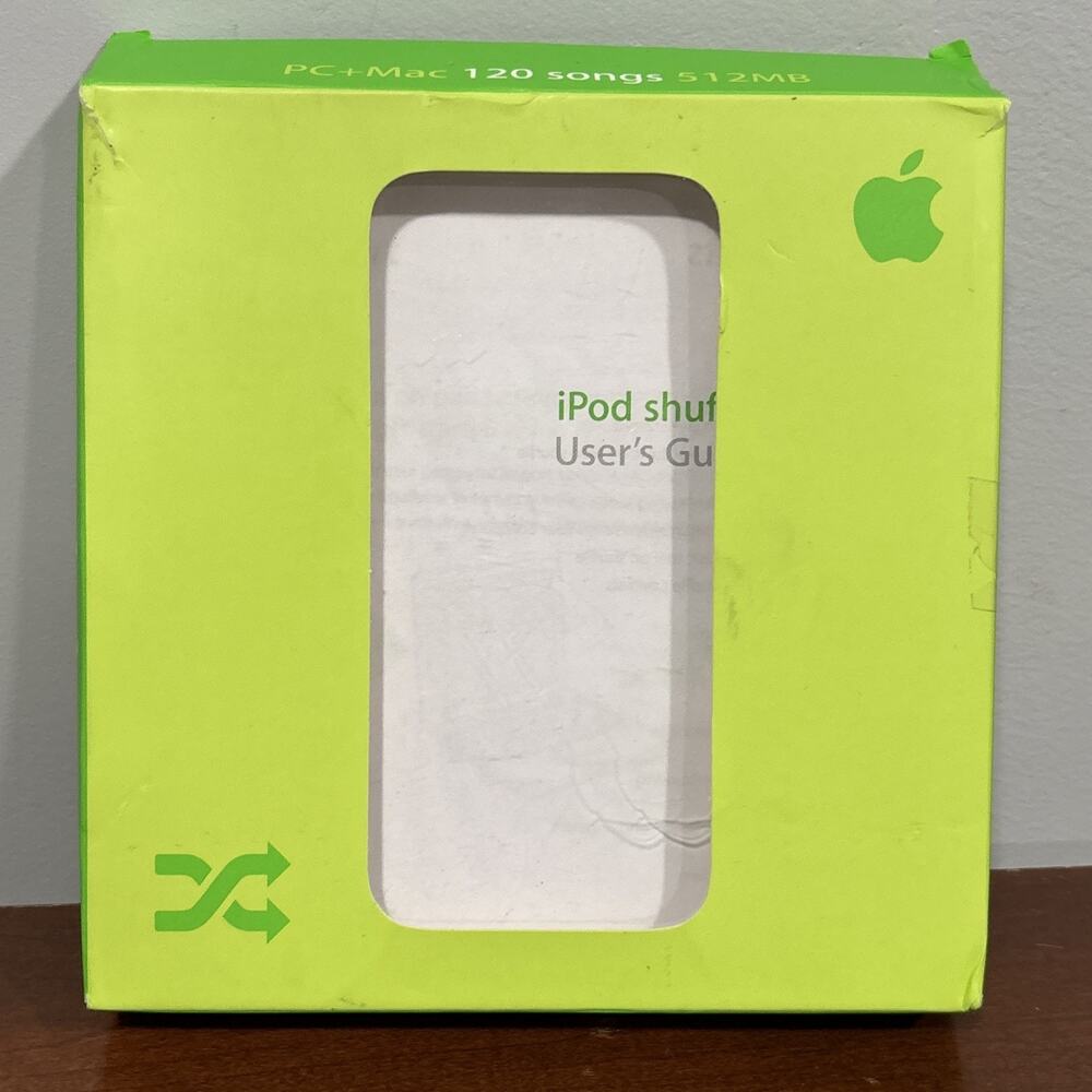 Apple iPod Shuffle 1st Generation White MA133LL/A Box & Papers Only NO Ipod